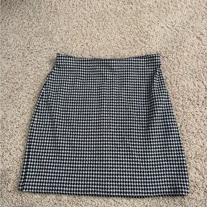 H&M Black and White Mini Skirt for Work